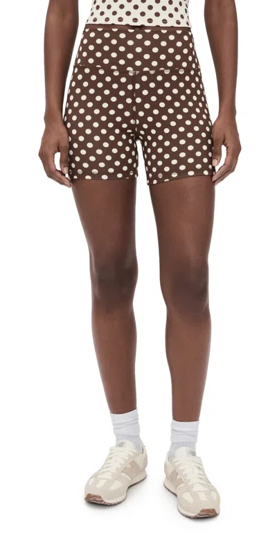 Strut This The Sparrow Shorts Polka Dots In Brown