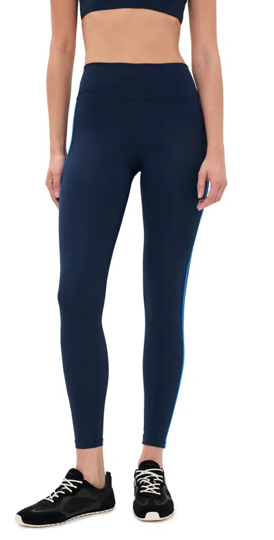 Strut This The Sutton Ankle Leggings Navy/royal In Brown
