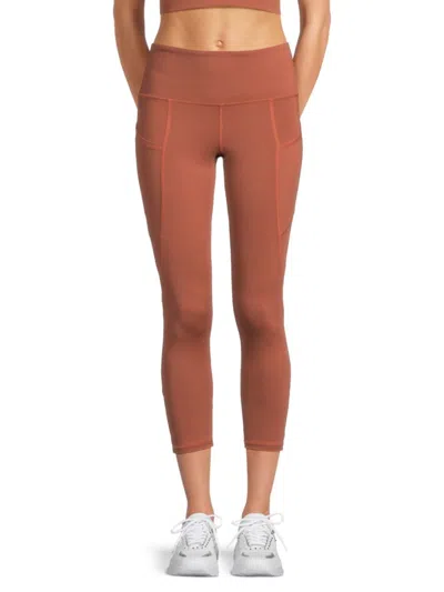 Strut This Women's Flynn High Rise Cropped Leggings In Auburn