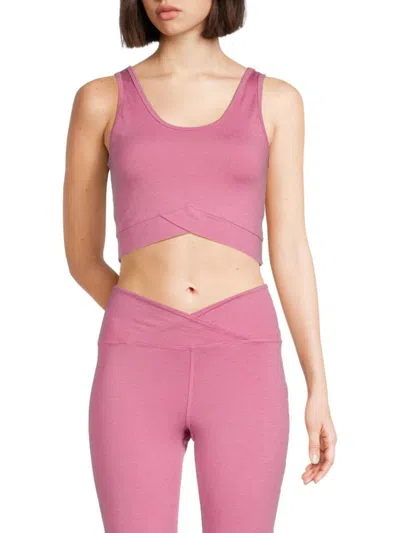 Strut This Women's Maddox Scoopneck Sports Bra In Rose