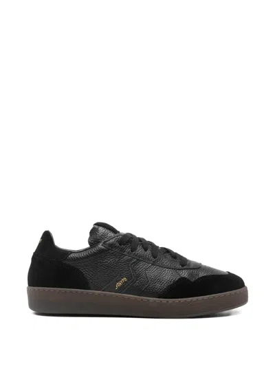 Strype Lace-up Sneakers In Black