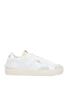 Strype Man Sneakers White Size 8 Textile Fibers, Leather