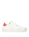 Strype Man Sneakers White Size 9 Leather, Textile Fibers