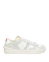 Strype Man Sneakers White Size 9 Leather, Textile Fibers In White