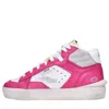 Strype Woman Sneakers Fuchsia Size 8 Leather In Bianco Neutri