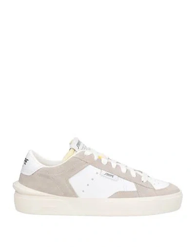 Strype Woman Sneakers Grey Size 6 Leather, Textile Fibers