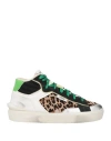 Strype Woman Sneakers Khaki Size 8 Textile Fibers In Green