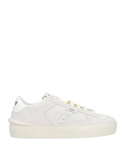 Strype Woman Sneakers Off White Size 8 Leather, Textile Fibers