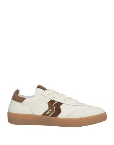 Strype Woman Sneakers White Size 10 Leather