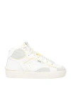 Strype Woman Sneakers White Size 8 Leather, Textile Fibers In White