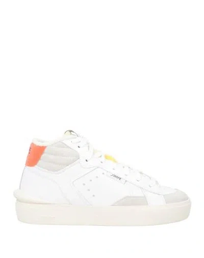 Strype Woman Sneakers White Size 9 Leather