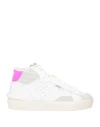 Strype Woman Sneakers White Size 9 Leather In White