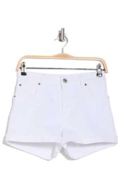 Sts Blue Boyfriend Denim Shorts In Optic White