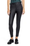 Sts Blue Ellie Coated High Waist Ankle Skinny Jeans In Black
