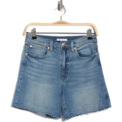 Sts Blue Layne High Rise Raw Hem Shorts In Brown