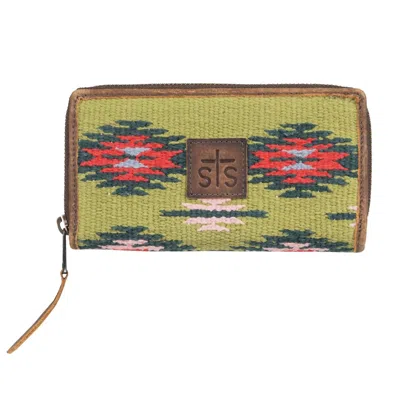 Sts Ranchwear Baja Dreams Bi-fold Wallet In Olive In Green