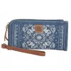 Sts Ranchwear Bandana Leather Clutch In Blue In Brown