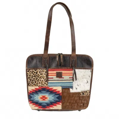 Sts Ranchwear Chaynee Mountain Laptop Shopper Bag In Brown In Multi