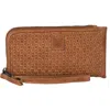 Sts Ranchwear Sweet Grass Woven Leather Clutch In Tan In Brown