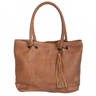 Sts Ranchwear Sweet Grass Woven Leather Tote Bag In Brown