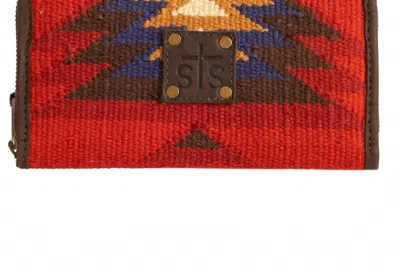 Sts Ranchwear Women's Aztec Bifold Wallet In Crimson Sun In Red