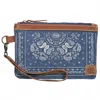 Sts Ranchwear Women's Bandana Wristlet Bag In Blue In Blue