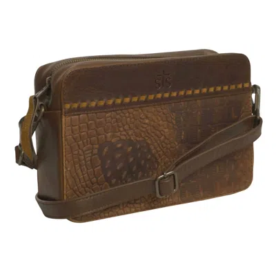 Sts Ranchwear Women's Catalina Croc Crossbody Bag In Brown