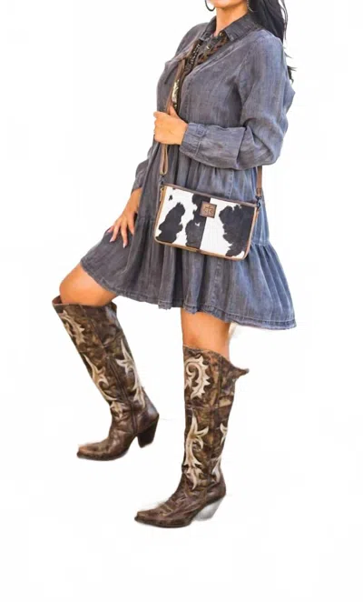 Sts Ranchwear Women's Claire Cowhide Crossbody Bag In Brown In Multi