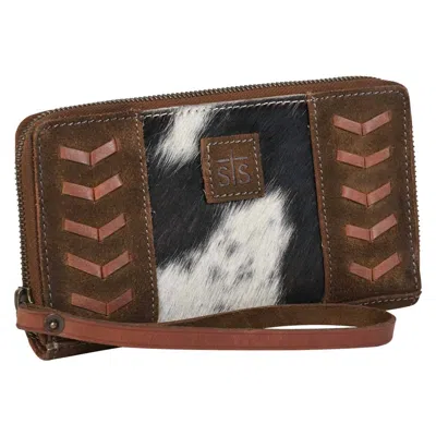 Sts Ranchwear Women's Cowhide Saddle Tramp Bentley Wallet In Brown