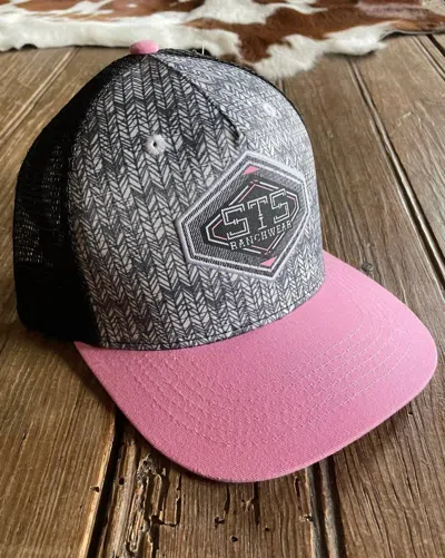 Sts Ranchwear Women's Herringbone Cap In Pink In Multi