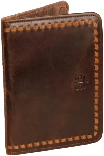 Sts Ranchwear Women's Magnetic Wallet In Catalina Croc In Brown