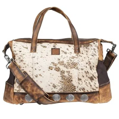 Sts Ranchwear Women's Serengeti Amelia Leather Multi-bag In Cream Cowhide/leopard Print/brown
