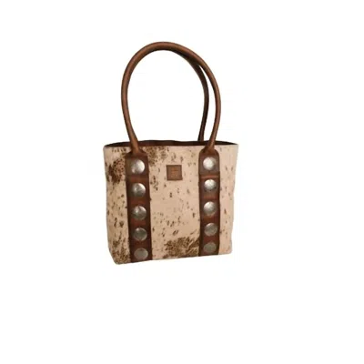 Sts Ranchwear Women's Serengeti Tote Bag In White/brown In Multi