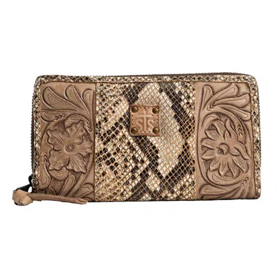 Sts Ranchwear Kids' Women's Stella Bifold Python Leather Wallet In Tan In Brown