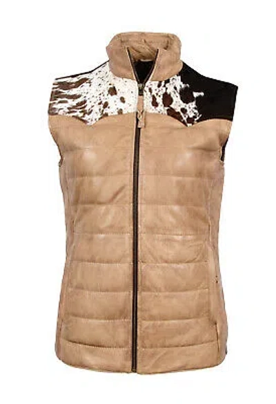 Pre-owned Sts Ranchwear Womens Adalyn Palomino Leather Leather Vest