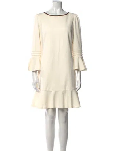 Pre-owned Sts Sail To Sable Bateau Neckline Mini Dress In Neutral