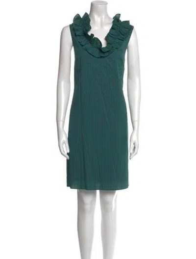 Pre-owned Sts Sail To Sable Cowl Neck Knee-length Dress In Green