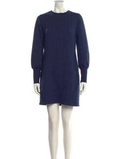 Pre-owned Sts Sail To Sable Crew Neck Mini Dress In Blue