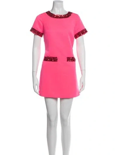 Pre-owned Sts Sail To Sable Crew Neck Mini Dress W/ Tags In Pink
