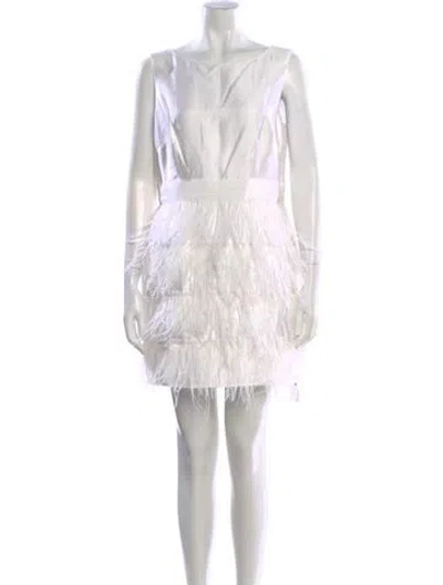 Pre-owned Sts Sail To Sable Crew Neck Mini Dress In White