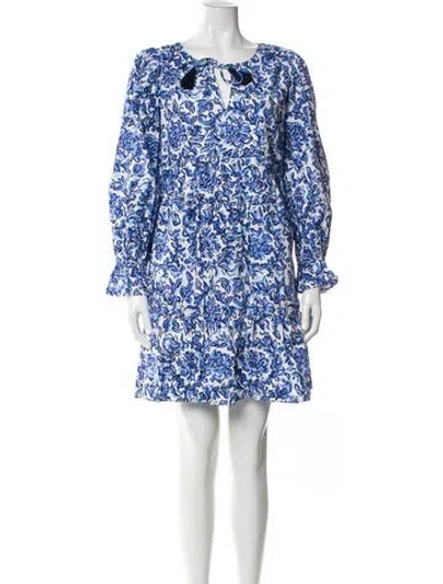 Pre-owned Sts Sail To Sable Floral Print Mini Dress In Multi