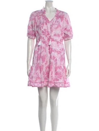 Pre-owned Sts Sail To Sable Floral Print Mini Dress In Pink