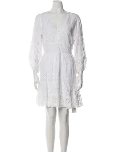 Pre-owned Sts Sail To Sable Floral Print Mini Dress W/ Tags In White