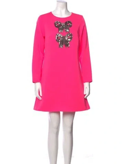 Pre-owned Sts Sail To Sable Graphic Print Mini Dress In Pink