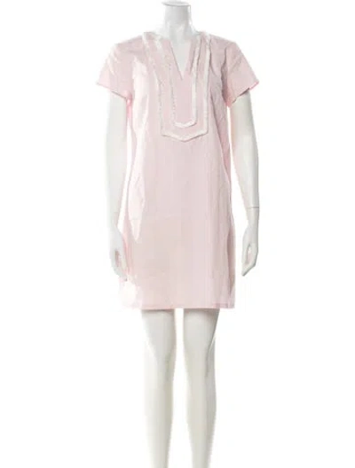 Pre-owned Sts Sail To Sable Linen Mini Dress In Pink