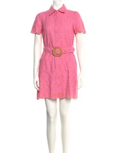 Pre-owned Sts Sail To Sable Linen Mini Dress In Pink