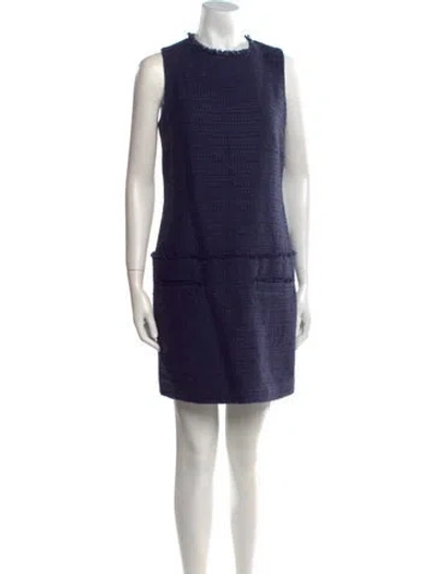 Pre-owned Sts Sail To Sable Mock Neck Mini Dress In Blue