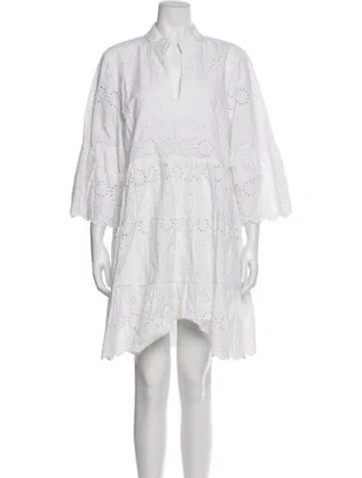 Pre-owned Sts Sail To Sable Mock Neck Mini Dress W/ Tags In White