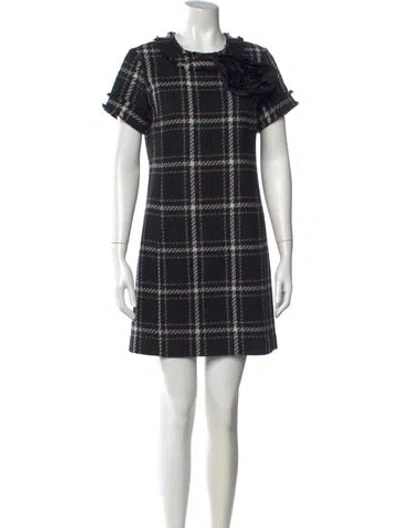 Pre-owned Sts Sail To Sable Plaid Print Mini Dress In Black