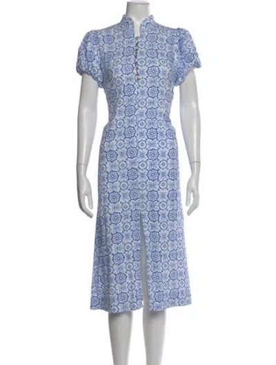 Pre-owned Sts Sail To Sable Printed Midi Length Dress In Multi